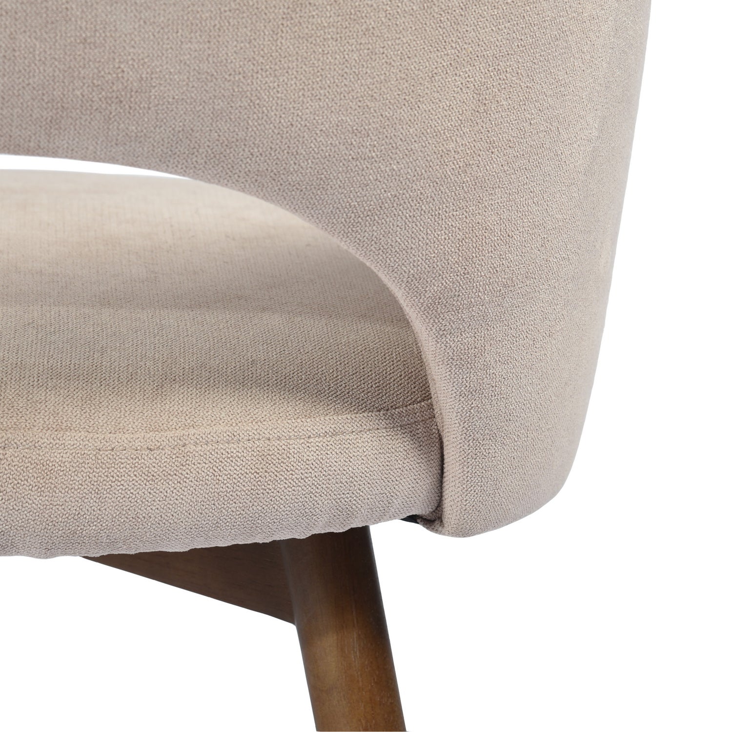 Homy Casa Aranguiz Upholstered Dining Chair Beige Terry Fabric Open Box