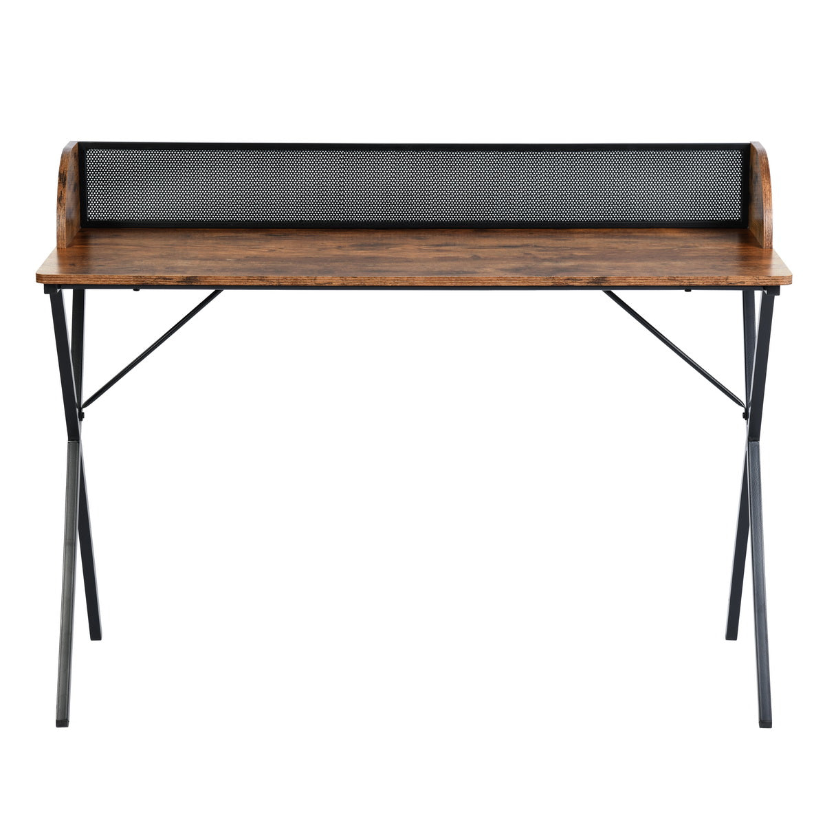Homy Casa AVA Mesh 39.4” Vintage Brown Computer Desk for Home Office Workspace Open Box