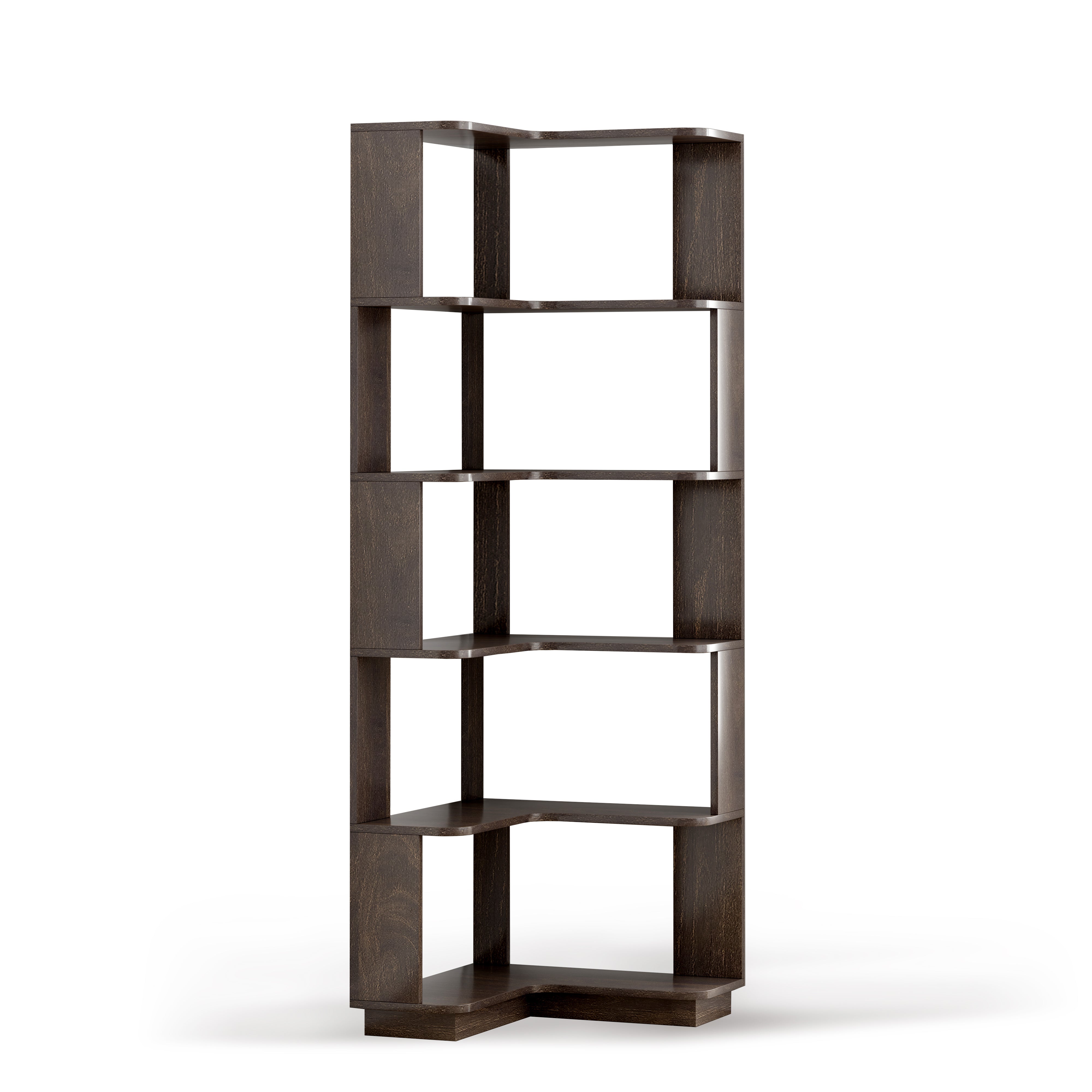 Agora 65" 6-Tier L-Shaped Corner Bookshelf