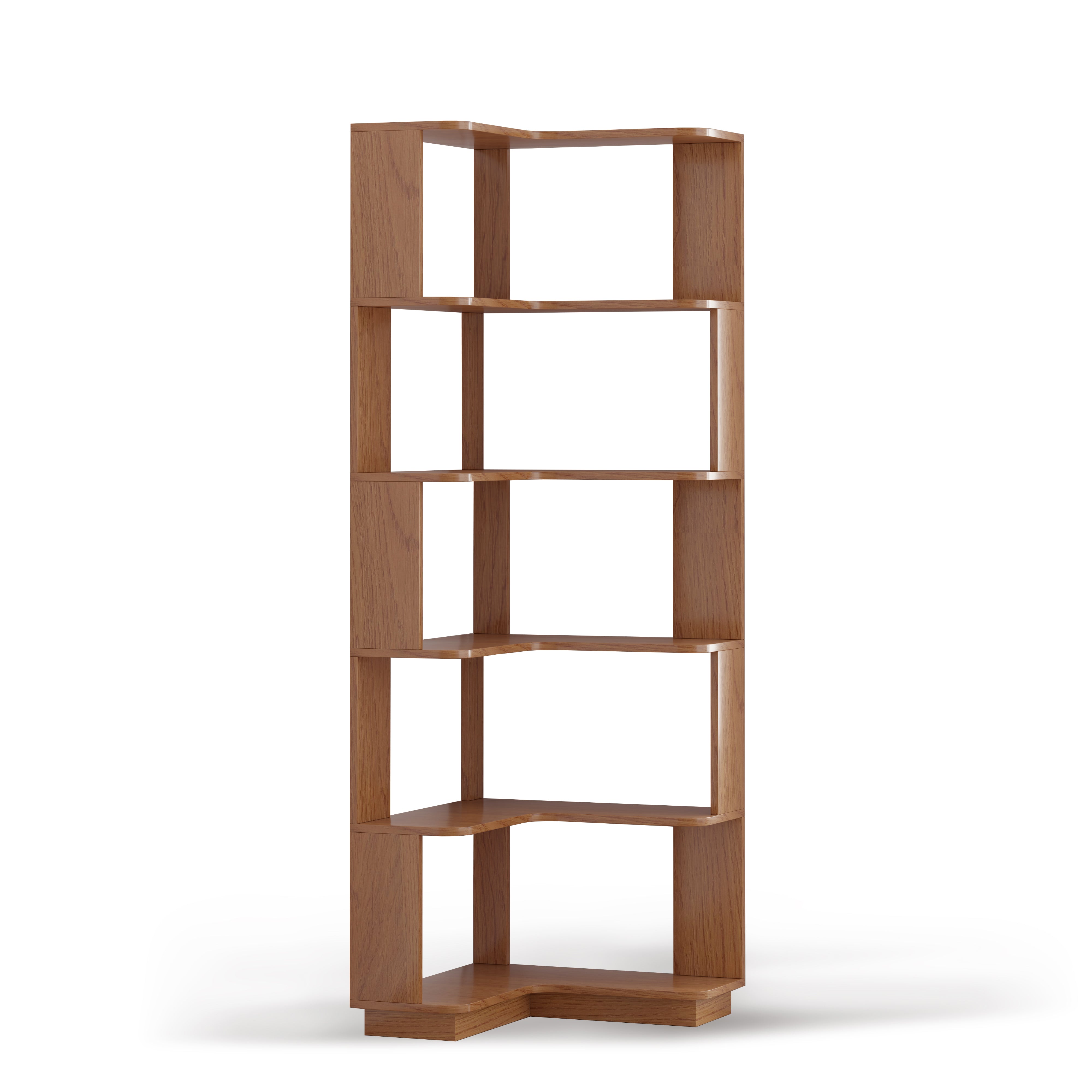 Agora 65" 6-Tier L-Shaped Corner Bookshelf