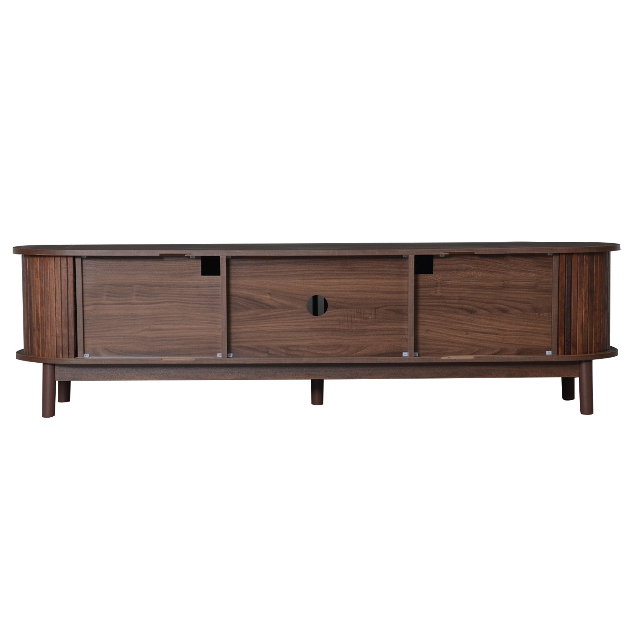 Apennine 75" Wood Modern Farmhouse TV Stand with Storage Cabinets