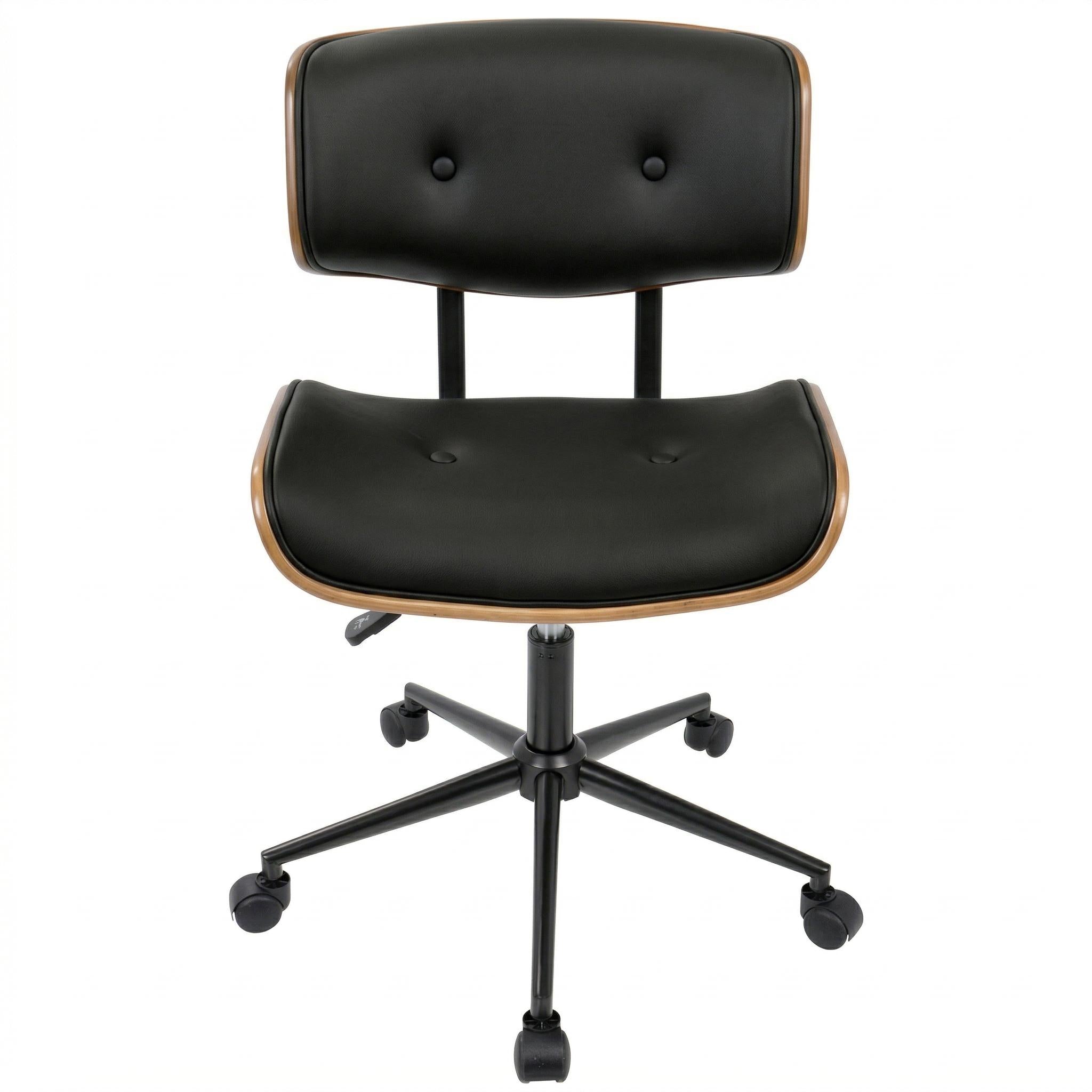 Aven Mid-Century Modern Swivel Office Chair with Adjustable Height