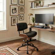 Aven Mid-Century Modern Swivel Office Chair with Adjustable Height