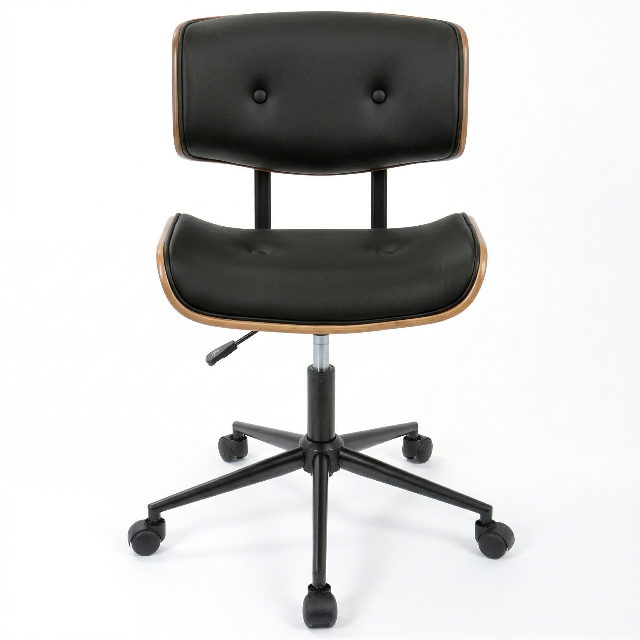 Aven Mid-Century Modern Swivel Office Chair with Adjustable Height
