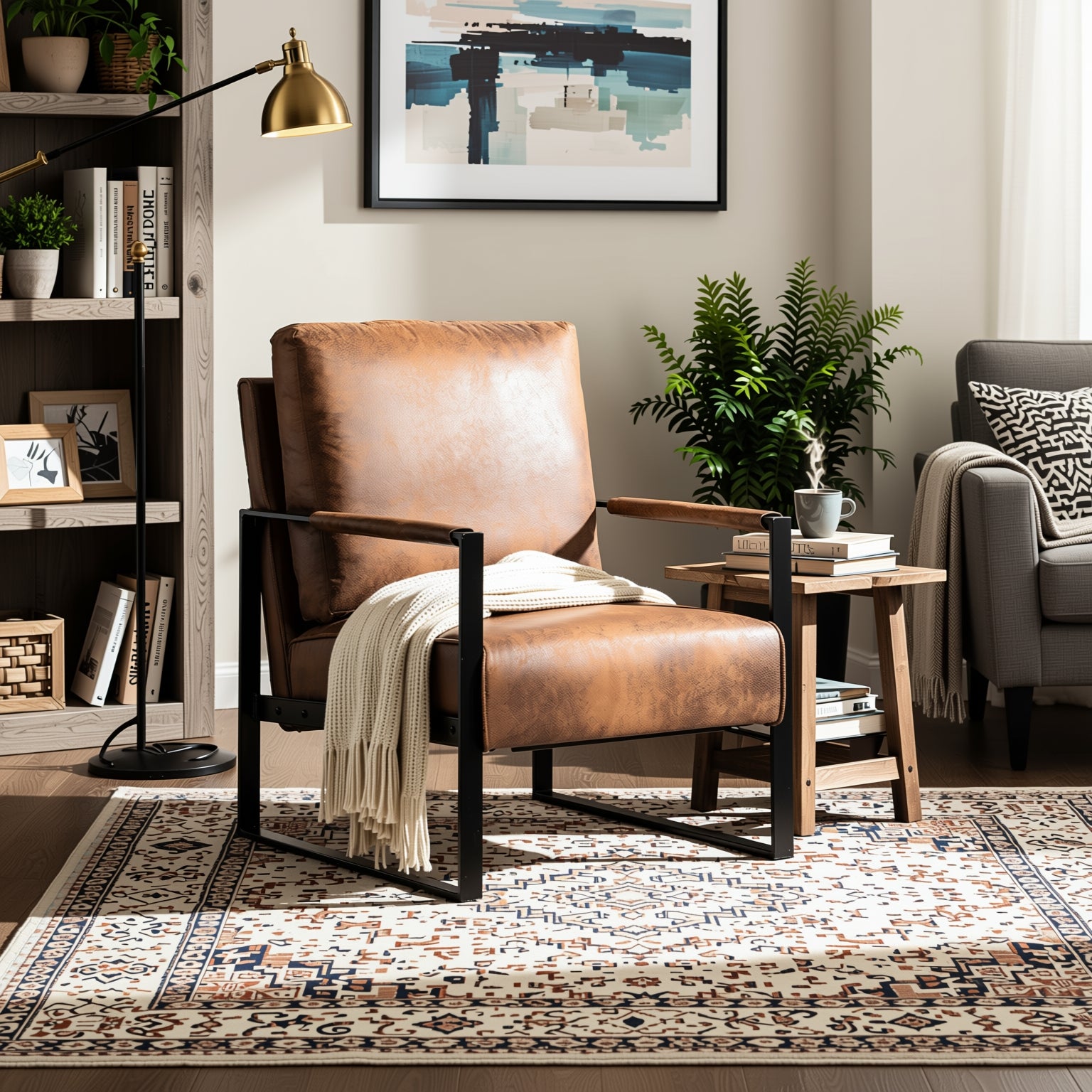 Catalina Mid Century Microfiber Accent Chair