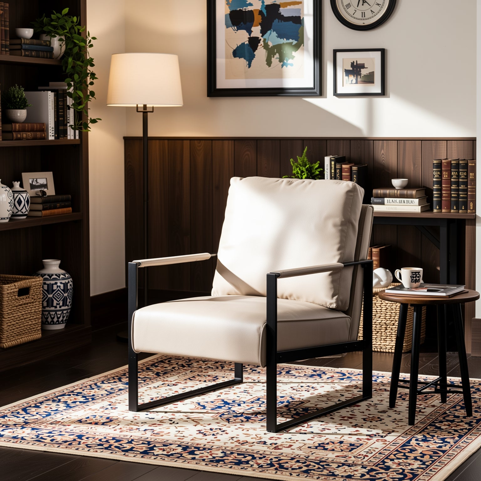 Catalina Mid Century Microfiber Accent Chair