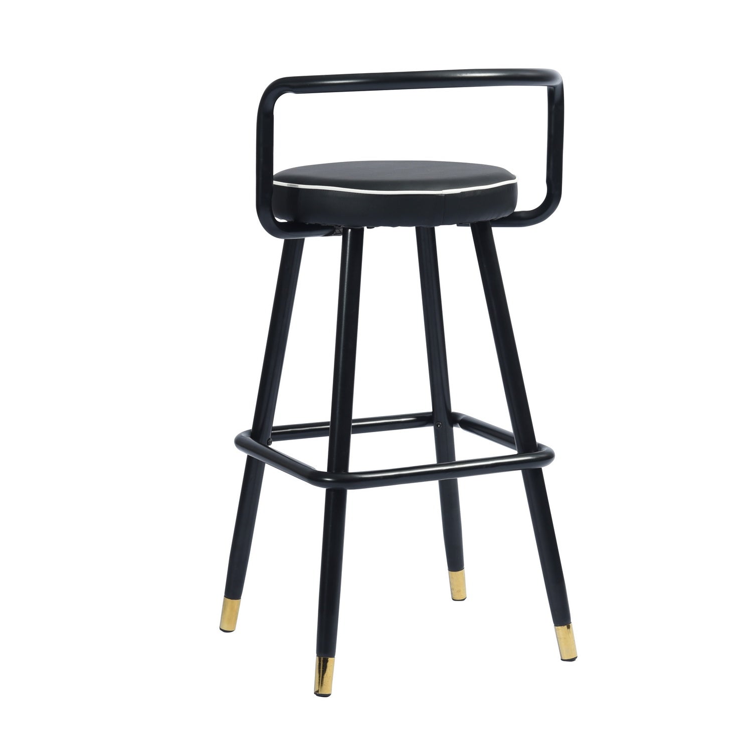 Homy Casa BALLON HIGH BAR BLACK 2 PCS 28" Bar Stool for Home and Workspace Open Box