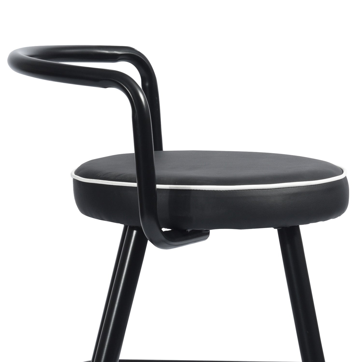 Homy Casa BALLON HIGH BAR BLACK 2 PCS 28" Bar Stool for Home and Workspace Open Box