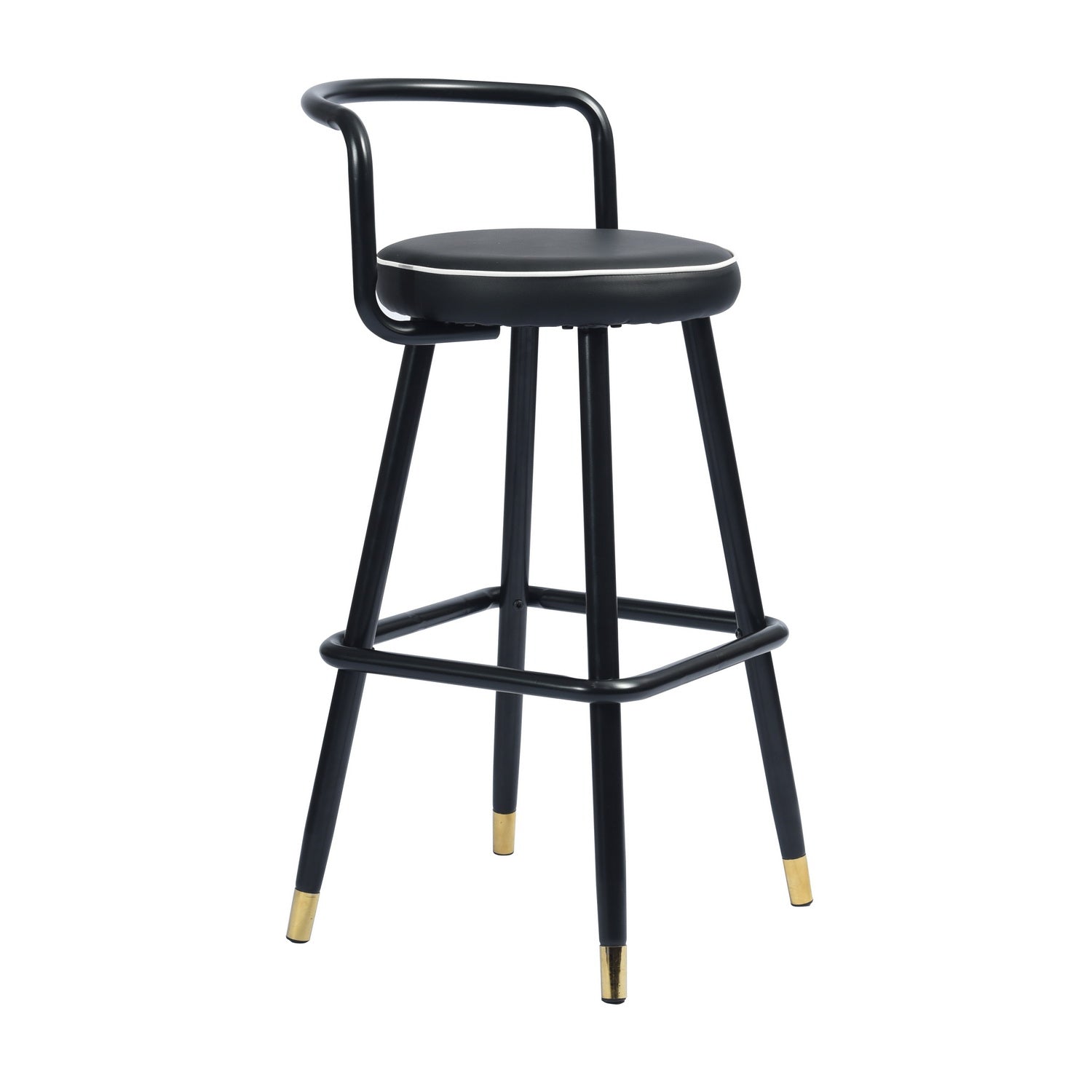 Homy Casa BALLON HIGH BAR BLACK 2 PCS 28" Bar Stool for Home and Workspace Open Box