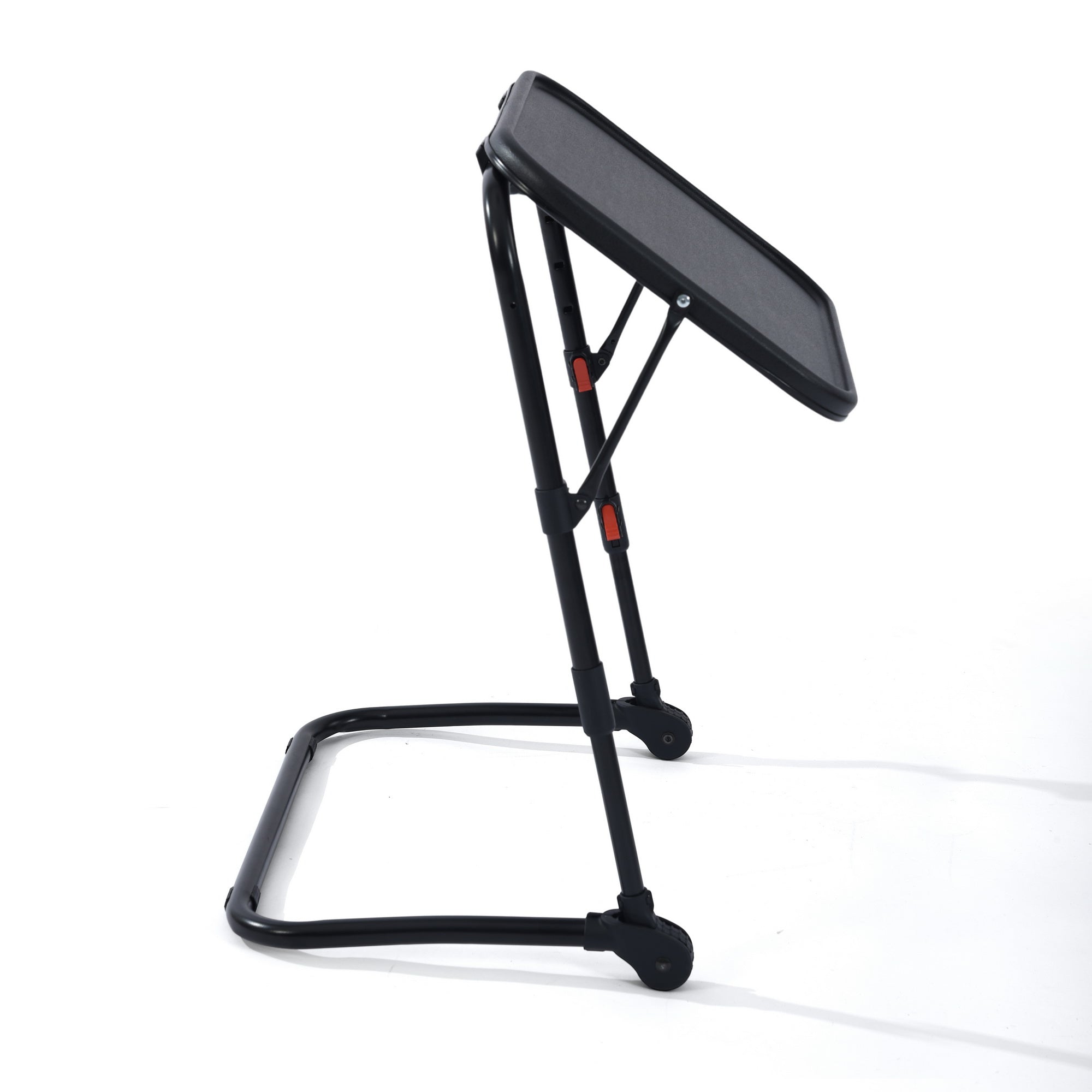 Baseline Adjustable Folding Table Black Metal Desk for Gaming, Work & Study
