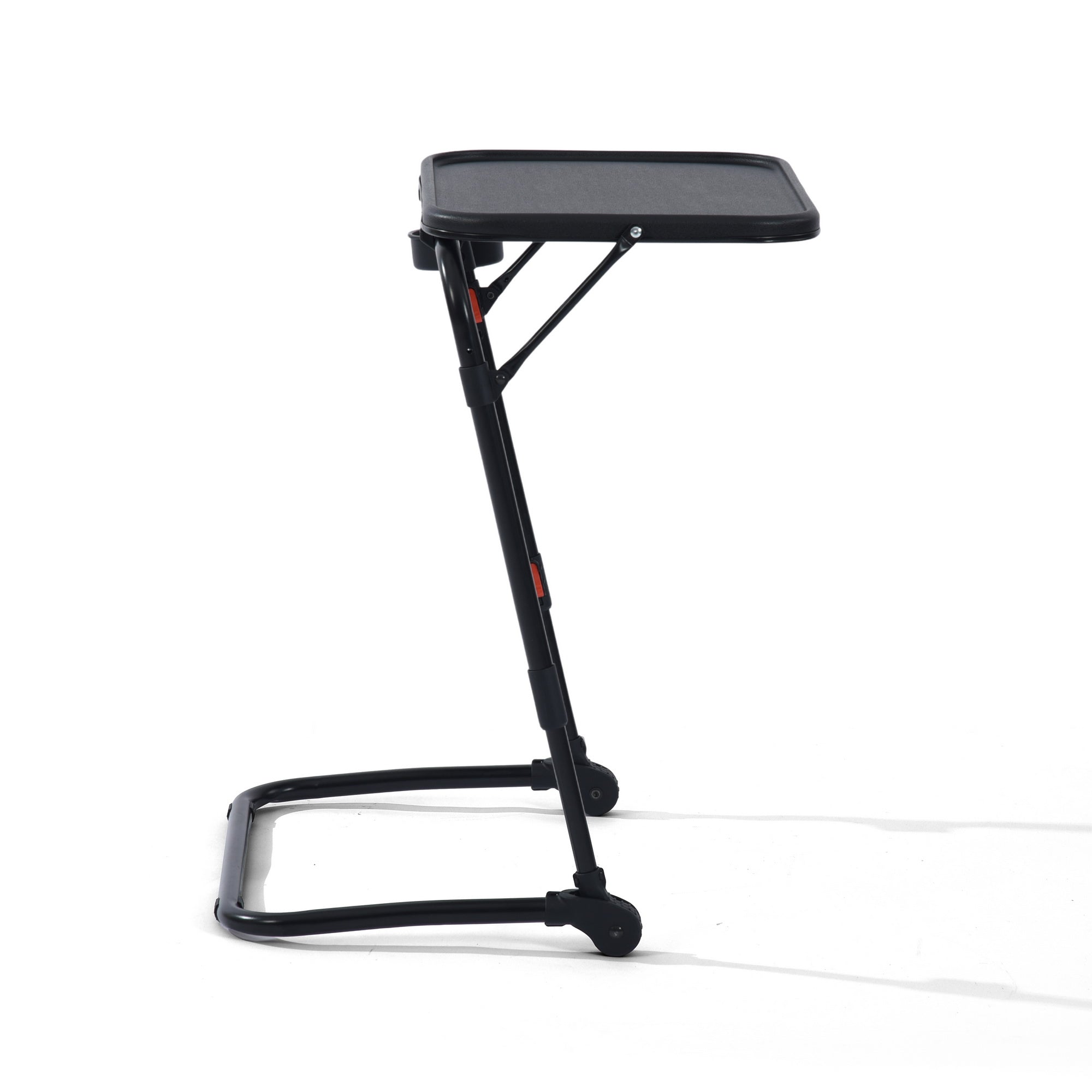 Baseline Adjustable Folding Table Black Metal Desk for Gaming, Work & Study