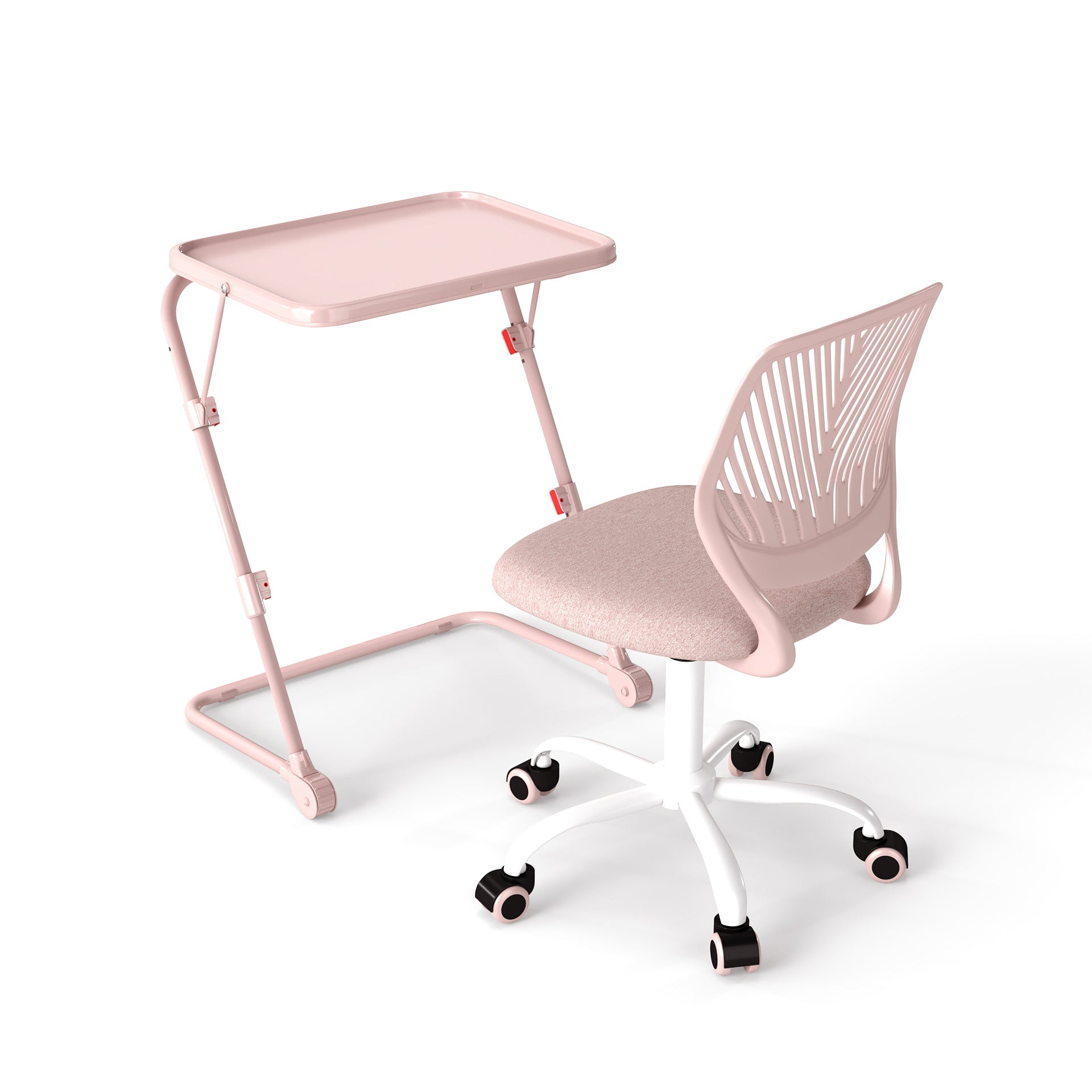 Baseline Study Table Set with Carnation Swivel Upholstered Chair