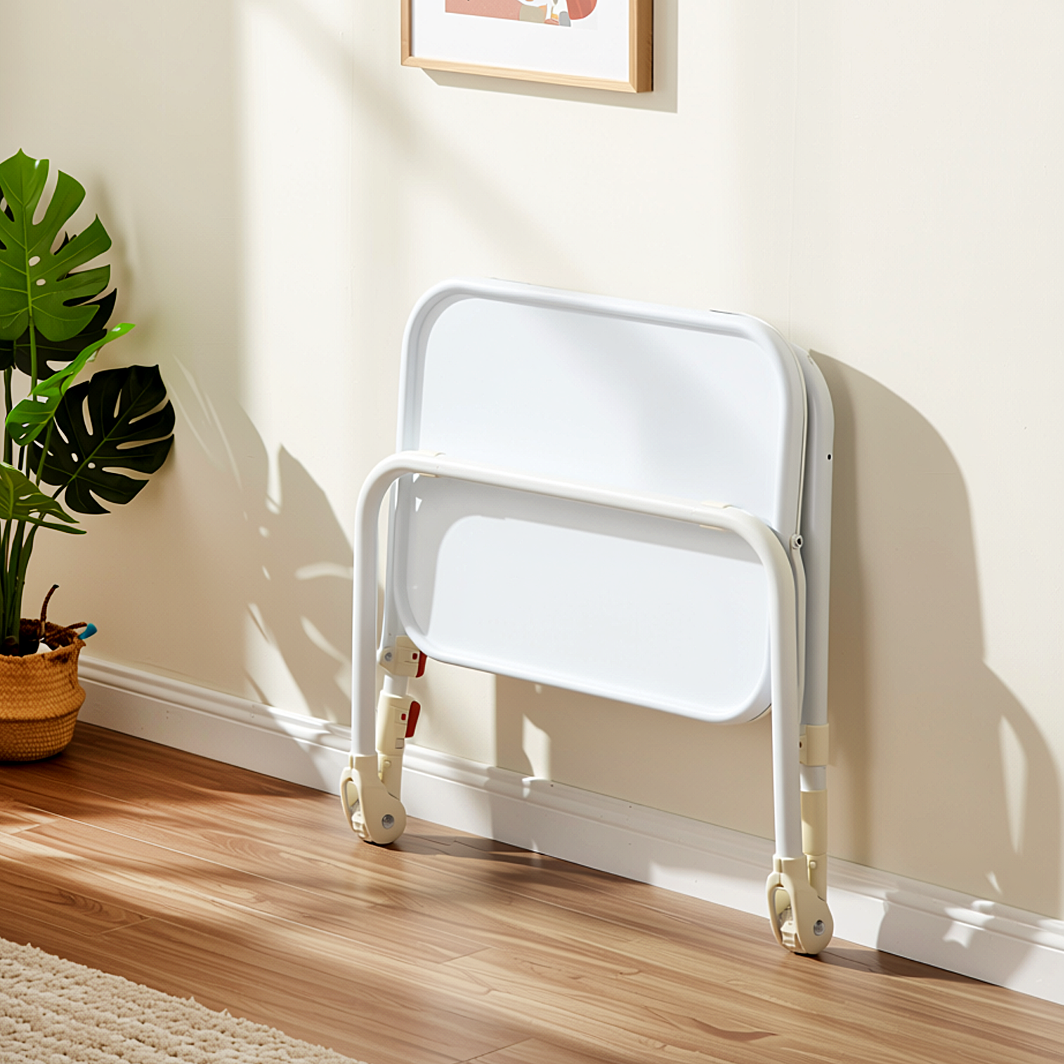 Baseline Adjustable Folding Table Desk for Gaming, Work & Study, White