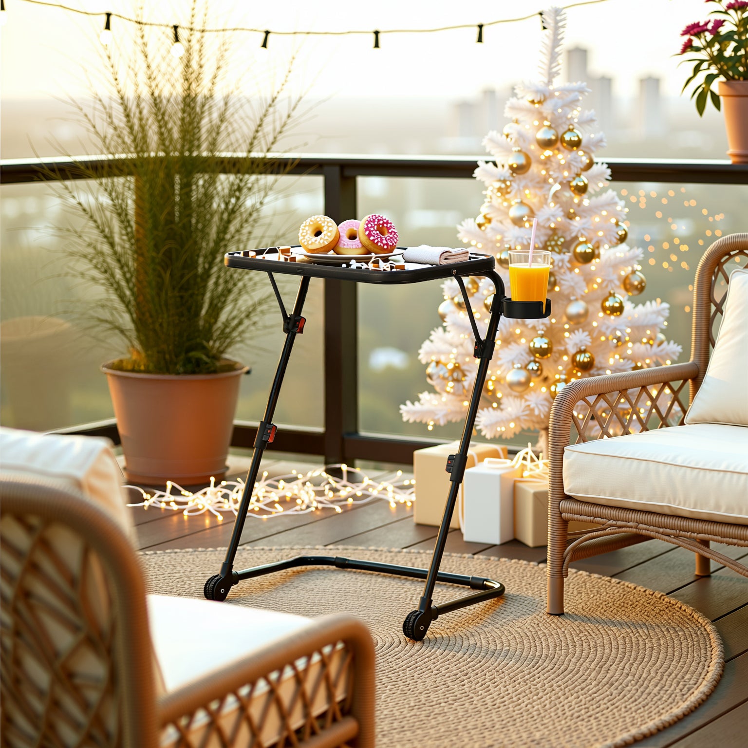 Baseline Adjustable Folding Table Desk for Gaming, Work & Study