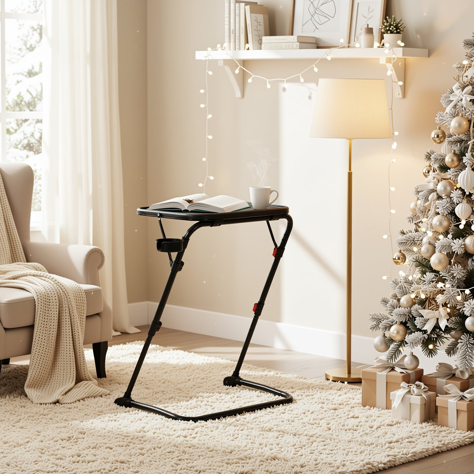 Baseline Adjustable Folding Table Desk for Gaming, Work & Study