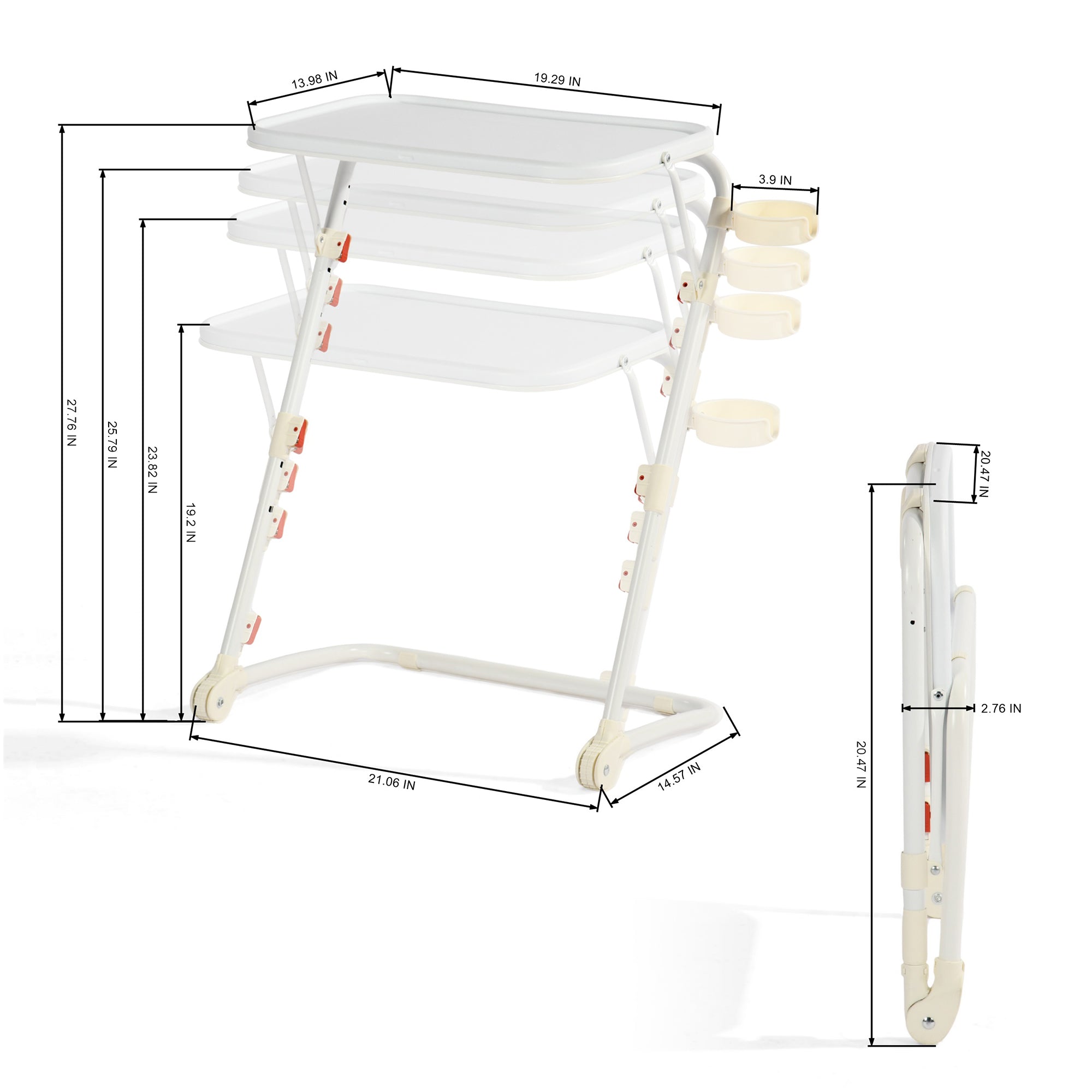 Baseline Adjustable Folding Table Desk for Gaming, Work & Study