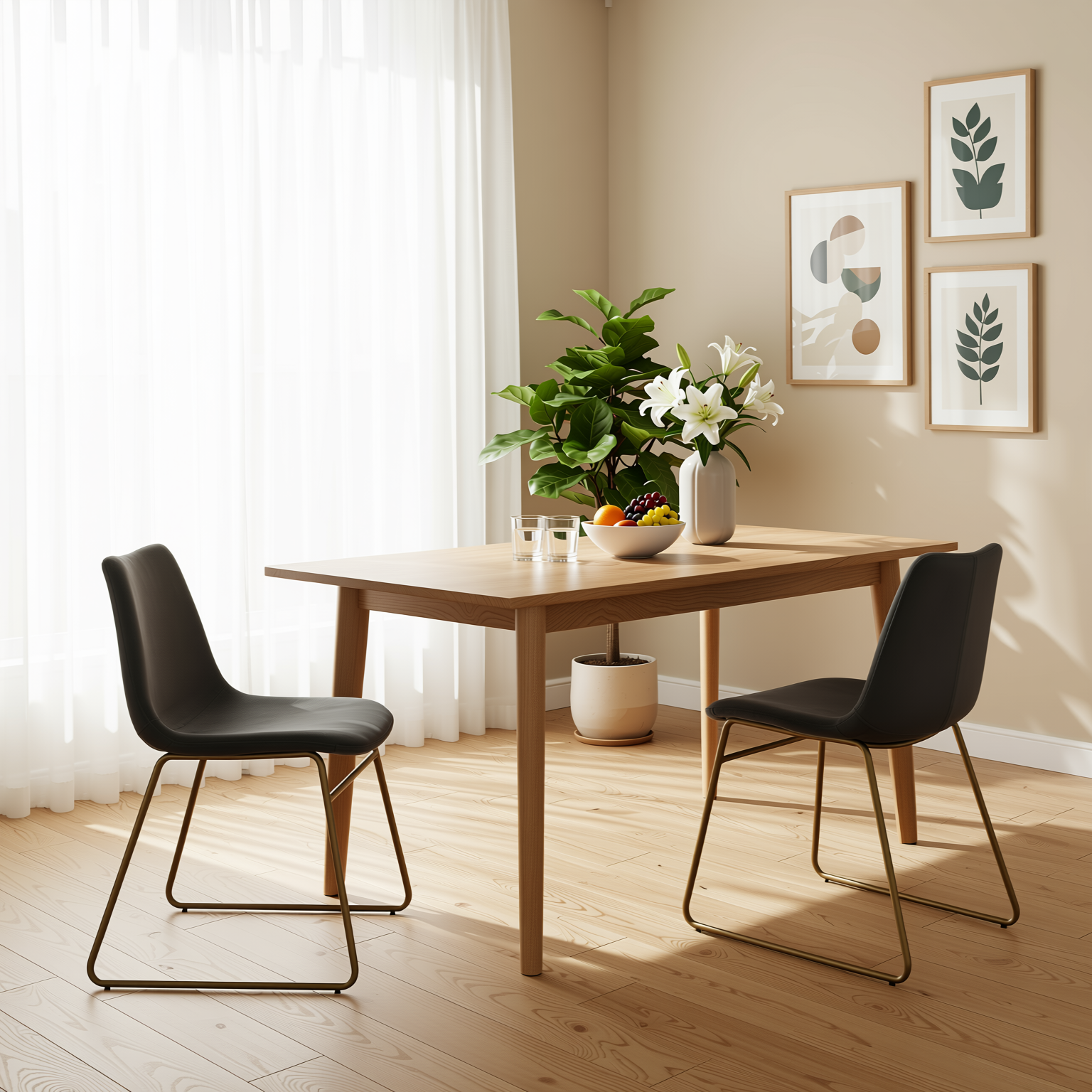 Batassel Grey Velvet Upholstery Dining Chair Set of 2