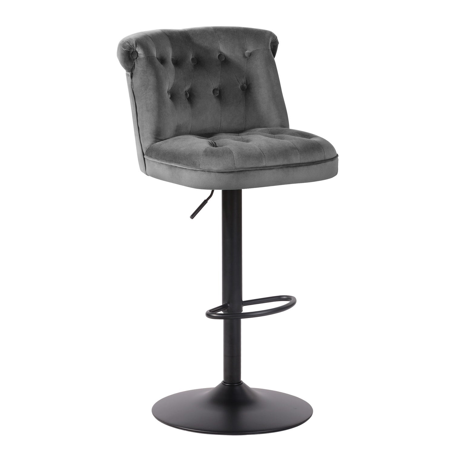 Homy Casa BAZE GERY 2 PCS Bar Stool Modern Adjustable Bar Chair for Home and Workspace Open Box