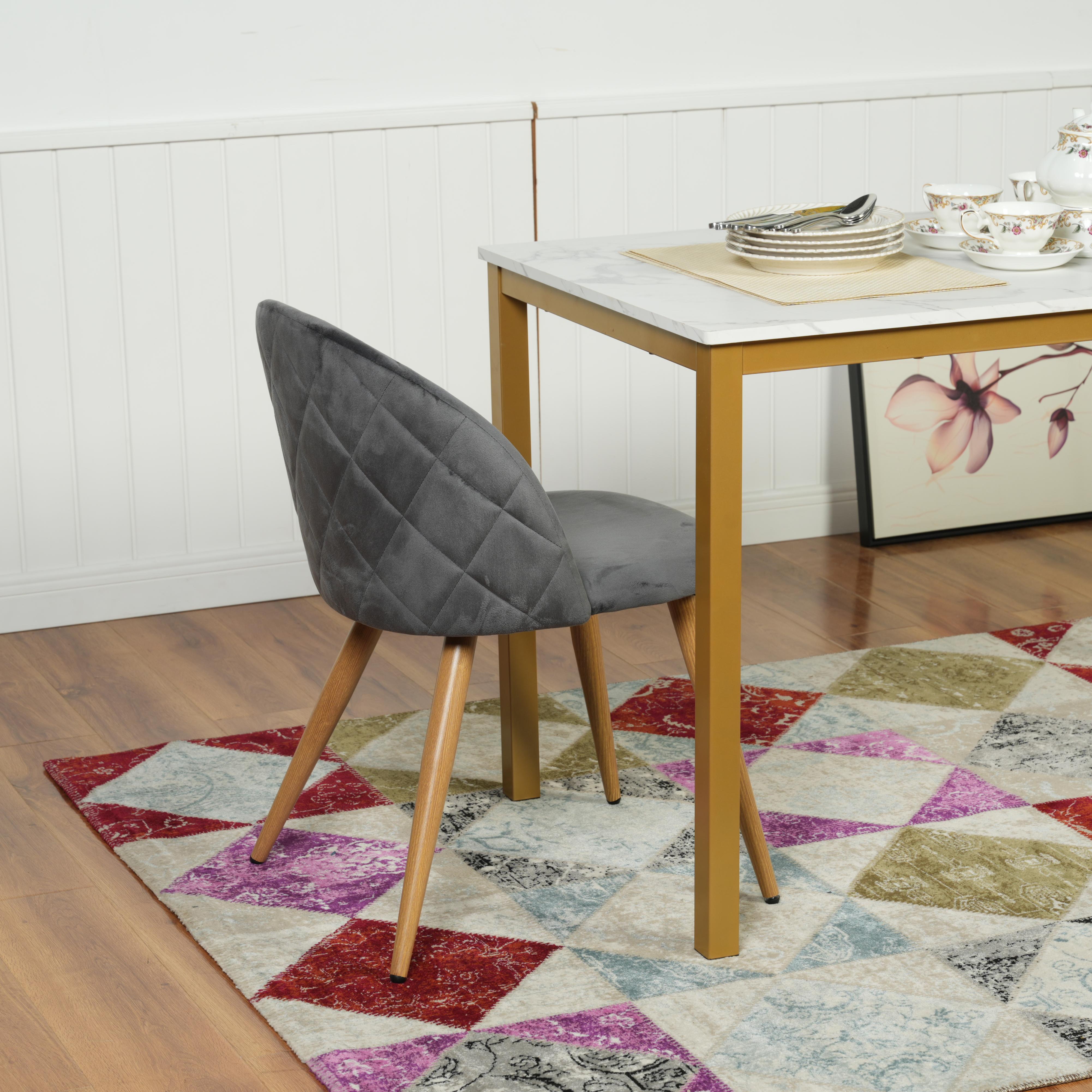 Homy Casa BRANDT 59” GOLD LEG Dining Table Modern Dining Table for Home and Workspace Open Box