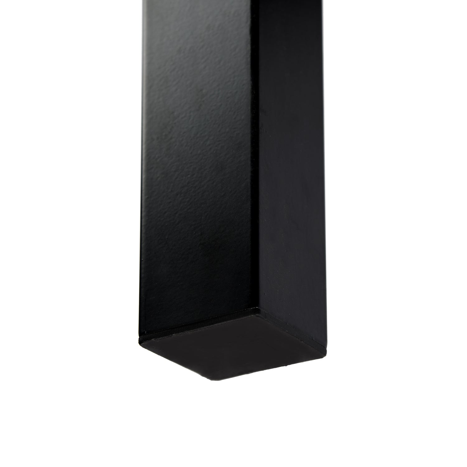 Brandt Dining Table – Wood Top, Black Metal Legs, Modern Style