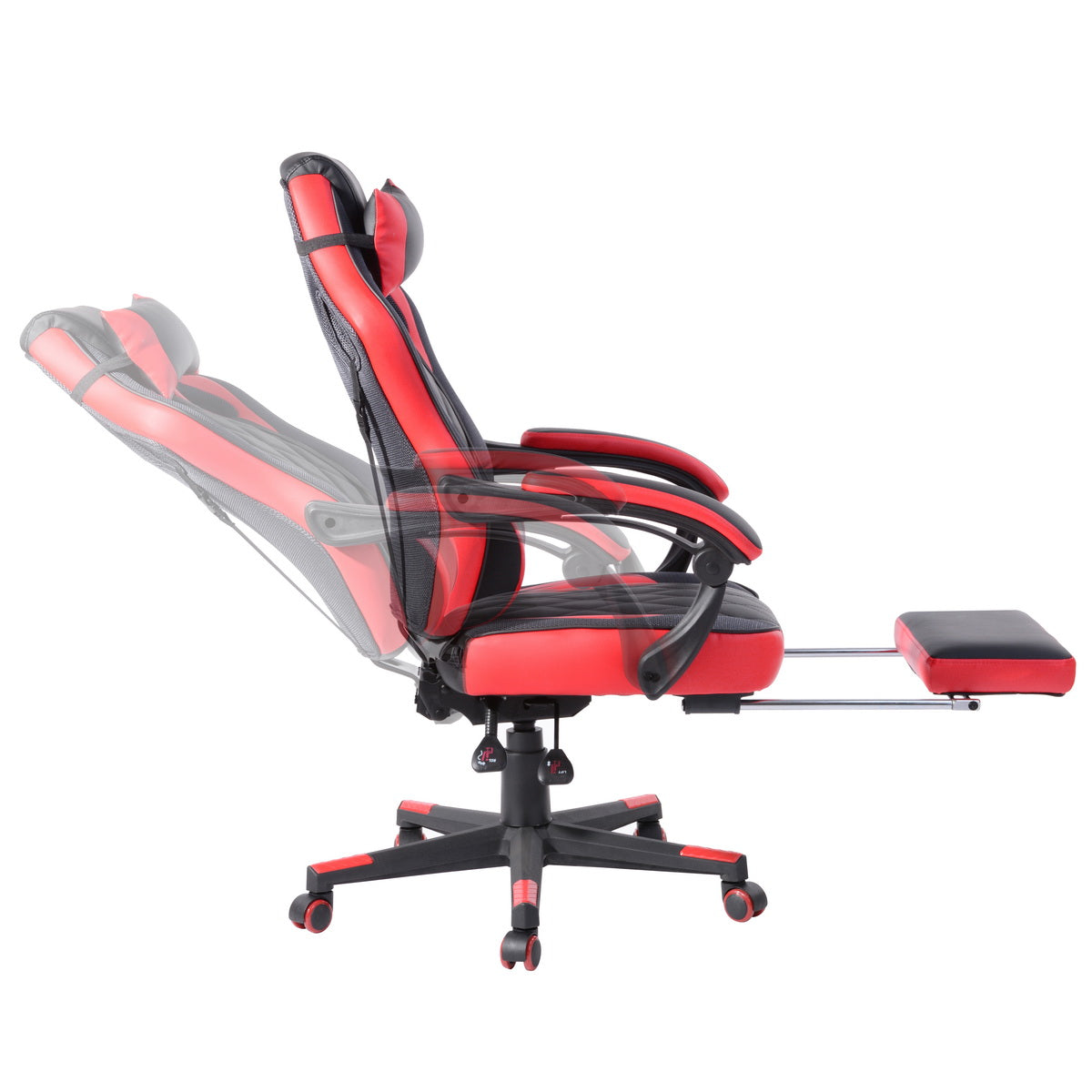 Homy Casa BURGENDY RED Gaming Chair Ergonomic Office Seating Open Box