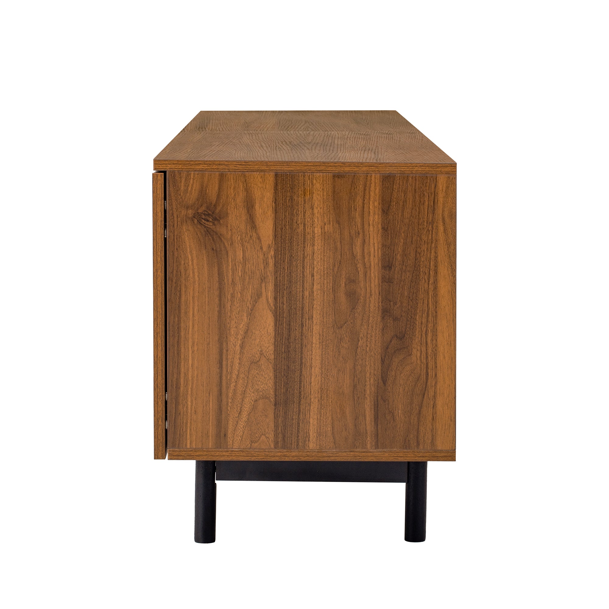 Bari 78" Wood Modern TV Stand with Storage Cabinets and open Drawers