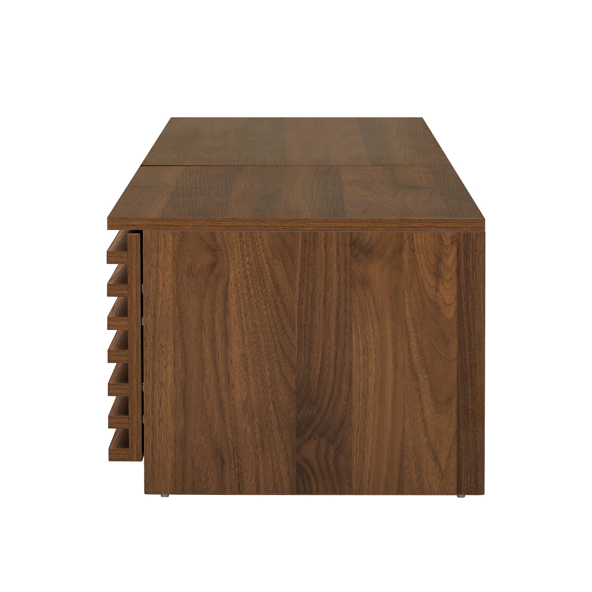 Bologna 70" Wood Modern TV Stand with Flat Door Cabinets