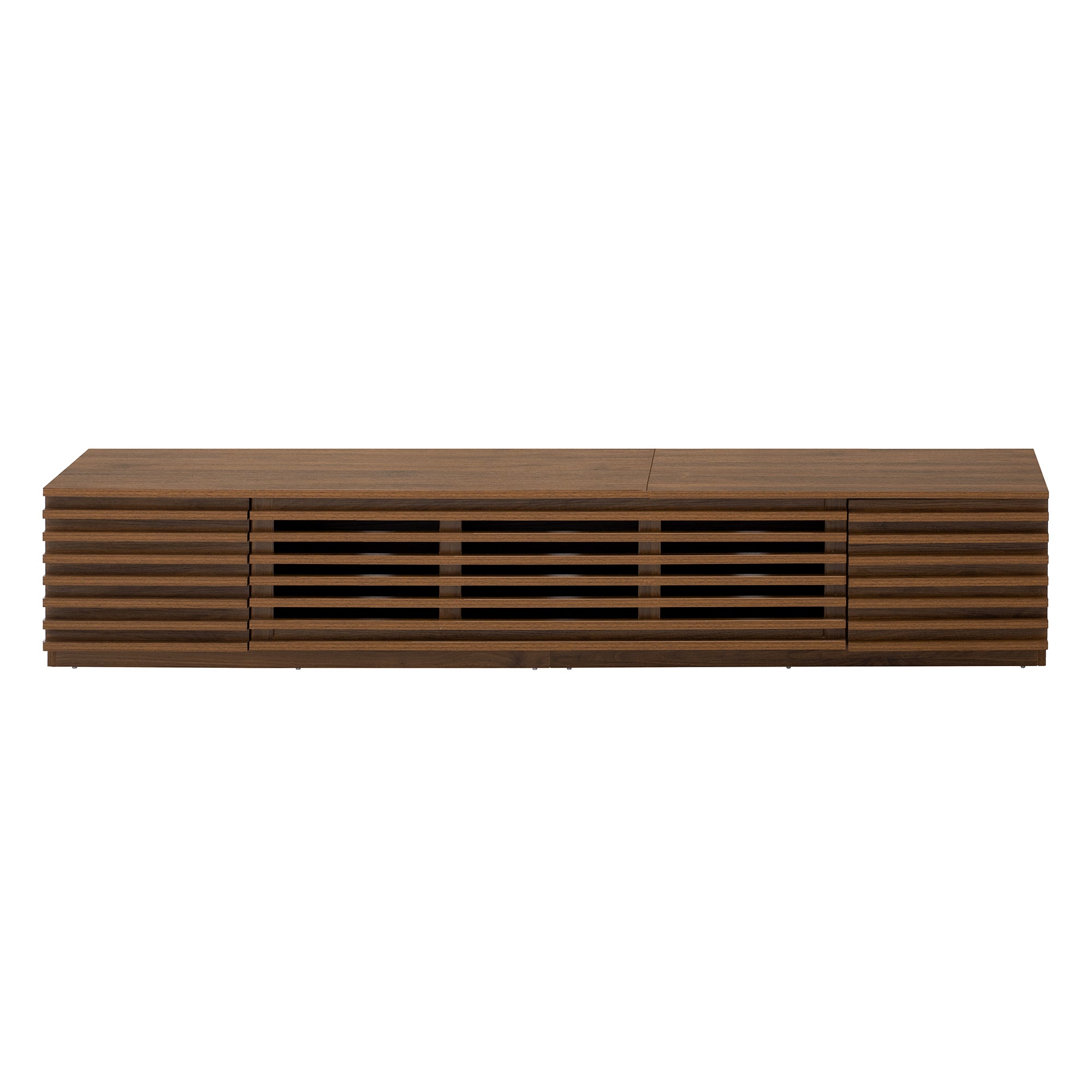 Bologna 70" Wood Modern TV Stand with Flat Door Cabinets