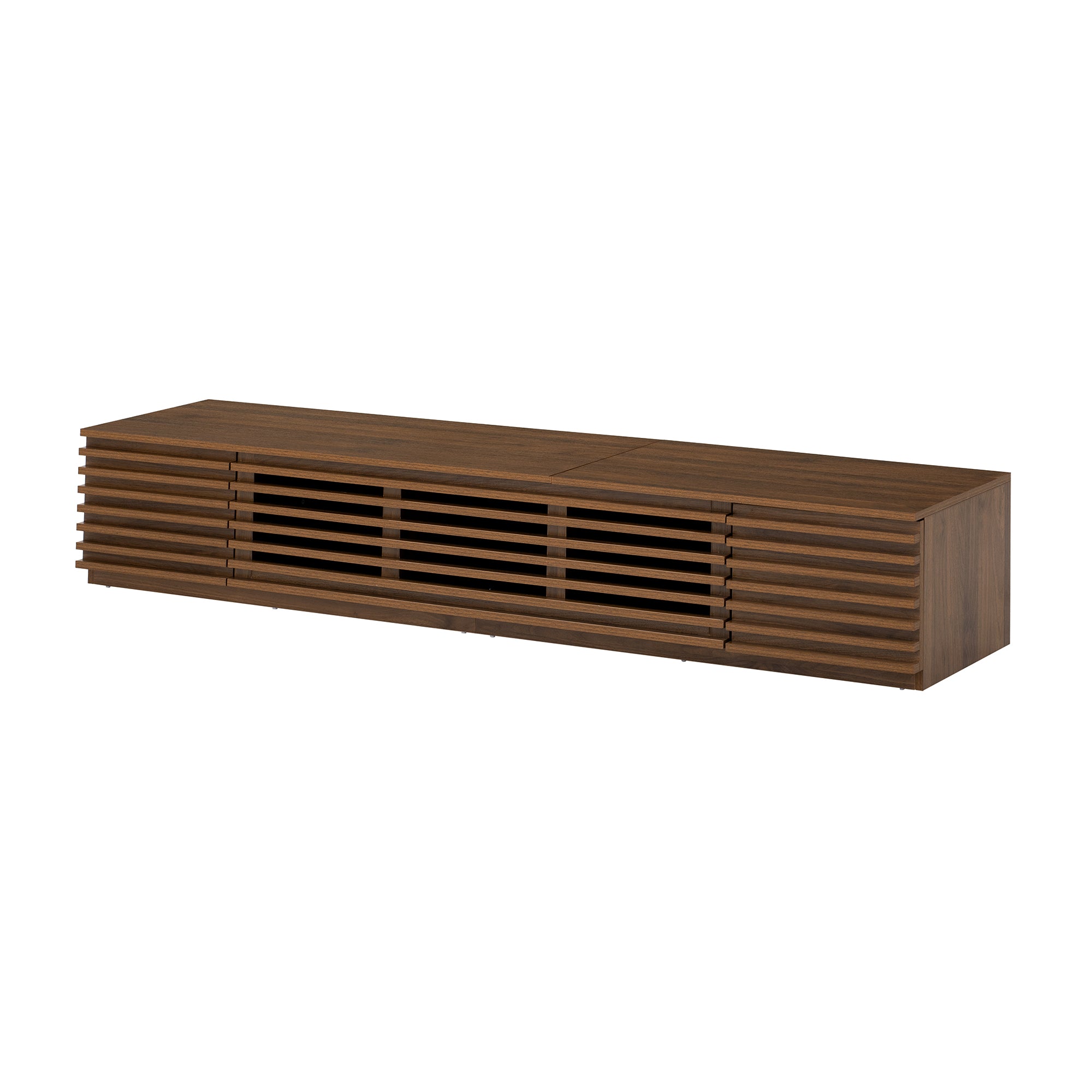 Bologna 70" Wood Modern TV Stand with Flat Door Cabinets
