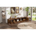 Bologna 70" Wood Modern TV Stand with Flat Door Cabinets