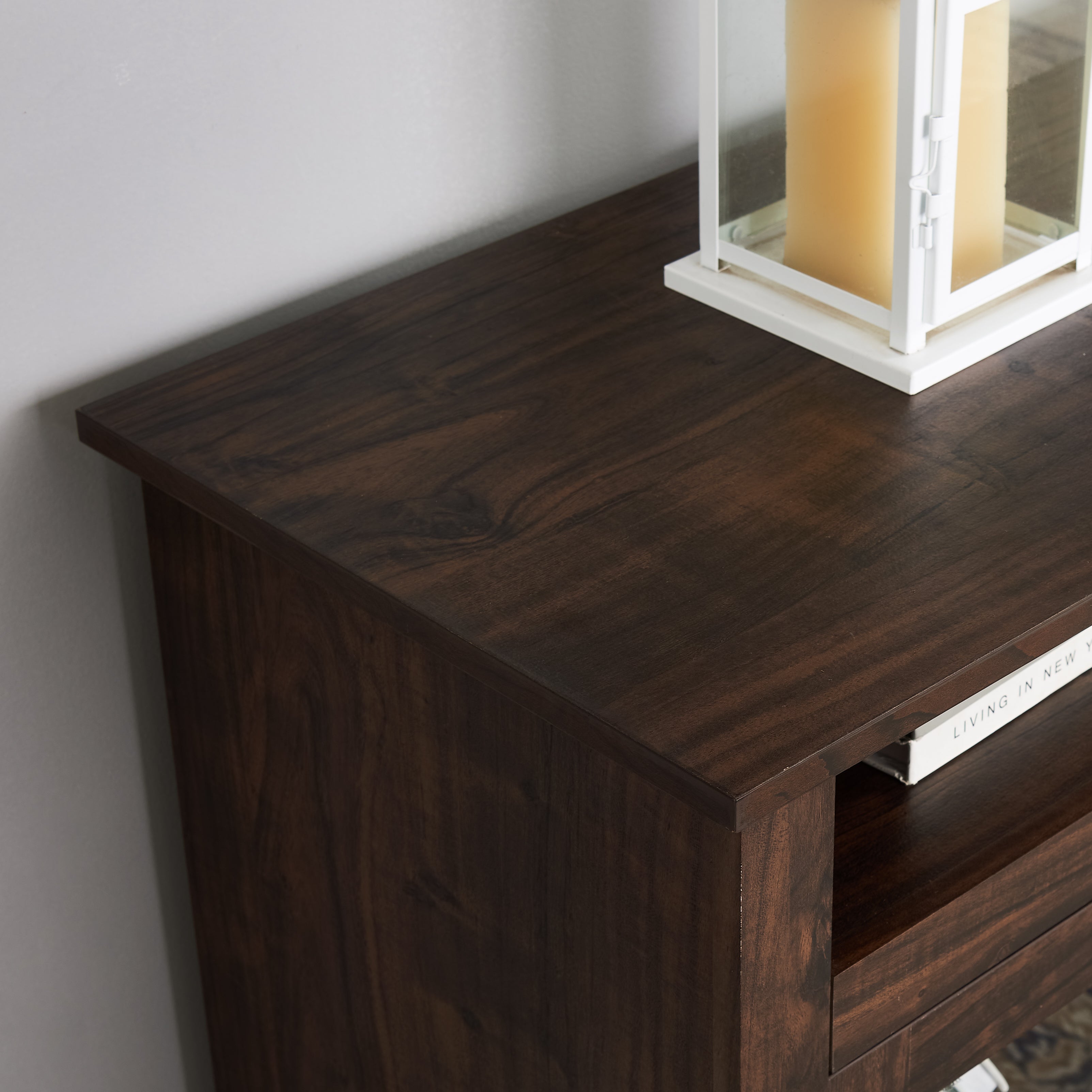 Bozeman 60" Modern Farmhouse TV Stand with Glass Doors and Open Storage