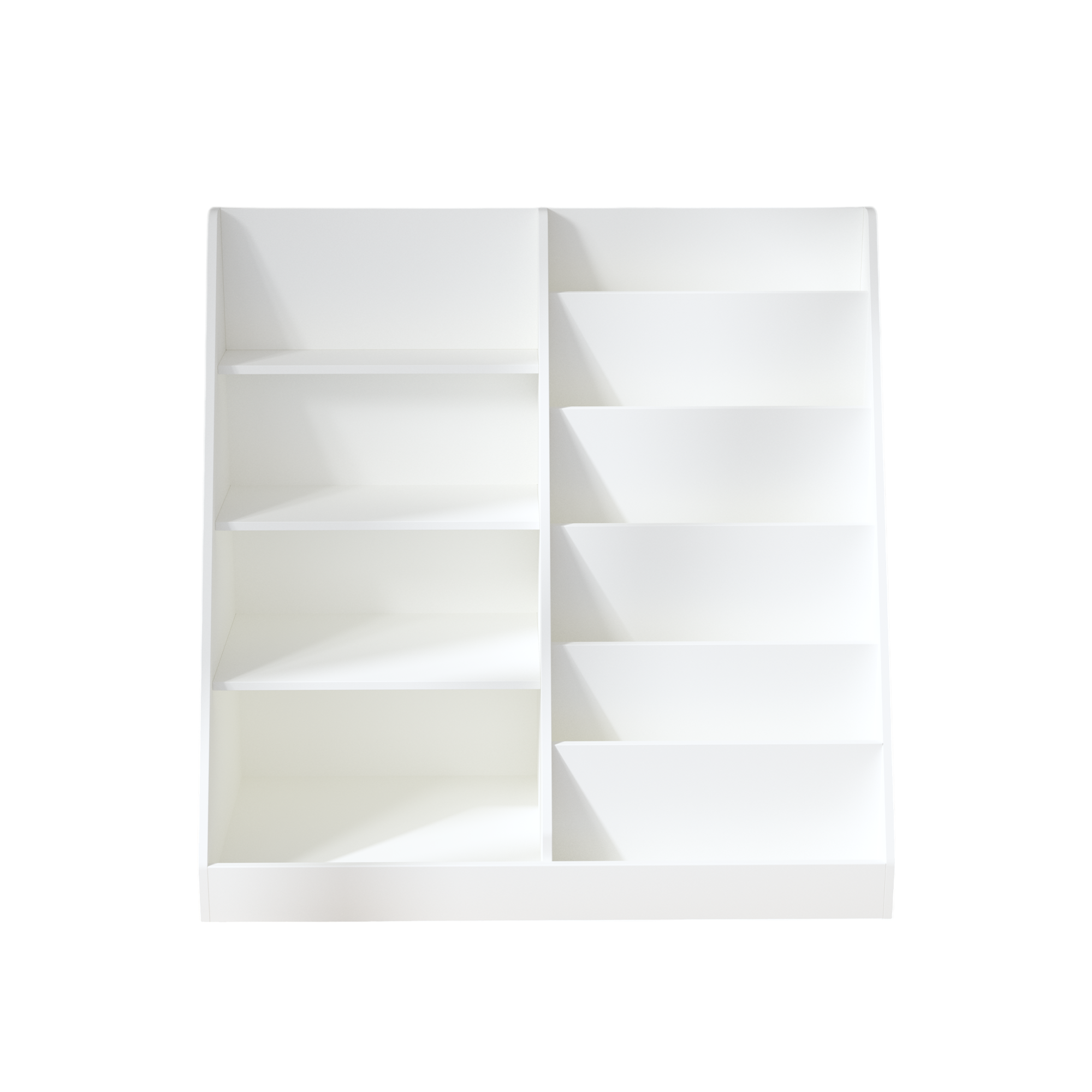 Bunny 35" Low Bookshelf with Display Shelves and Storage