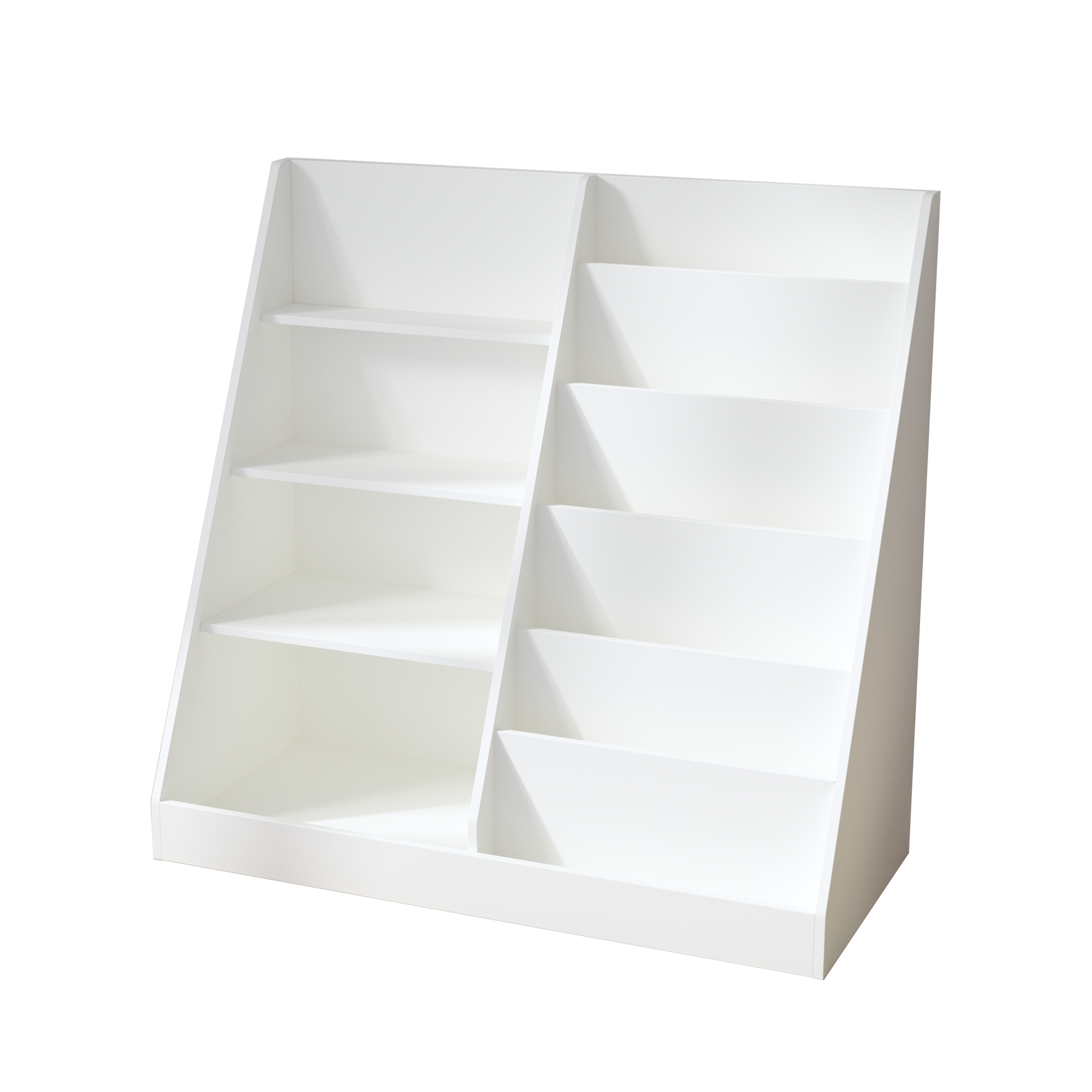 Bunny 35" Low Bookshelf with Display Shelves and Storage