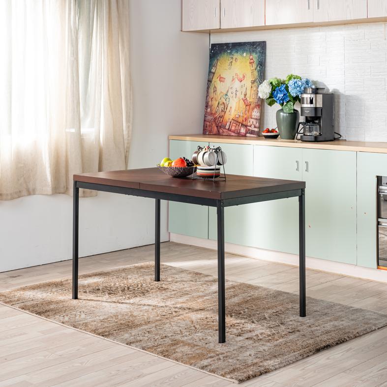 Cajon Modern Dining Table with Honeycomb Core Top and Square Tube Frame