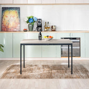 Cajon Modern Dining Table with Honeycomb Core Top and Square Tube Frame