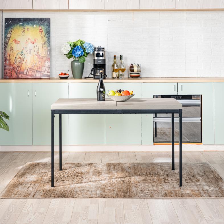 Cajon Modern Dining Table with Honeycomb Core Top and Square Tube Frame