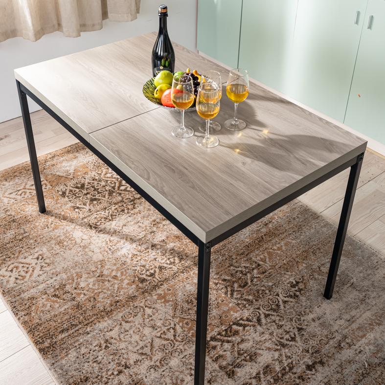 Cajon Modern Dining Table with Honeycomb Core Top and Square Tube Frame