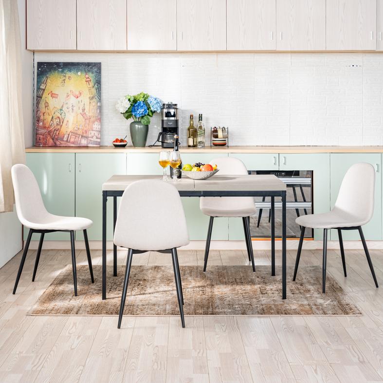 Cajon Modern Dining Table with Honeycomb Core Top and Square Tube Frame
