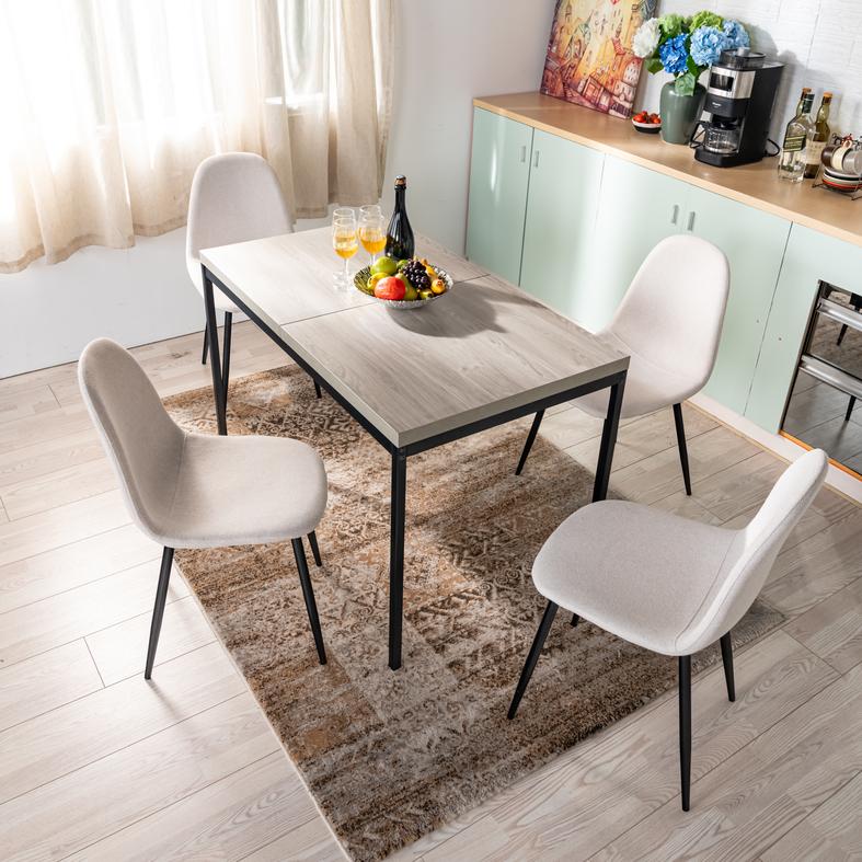 Cajon Modern Dining Table with Honeycomb Core Top and Square Tube Frame