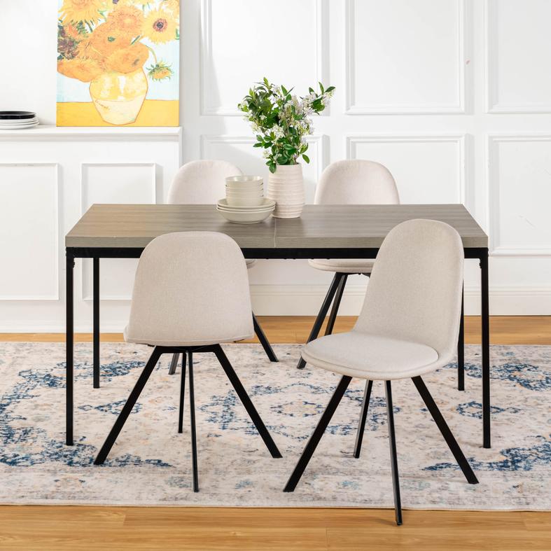 Cajon Modern Dining Table with Honeycomb Core Top and Square Tube Frame