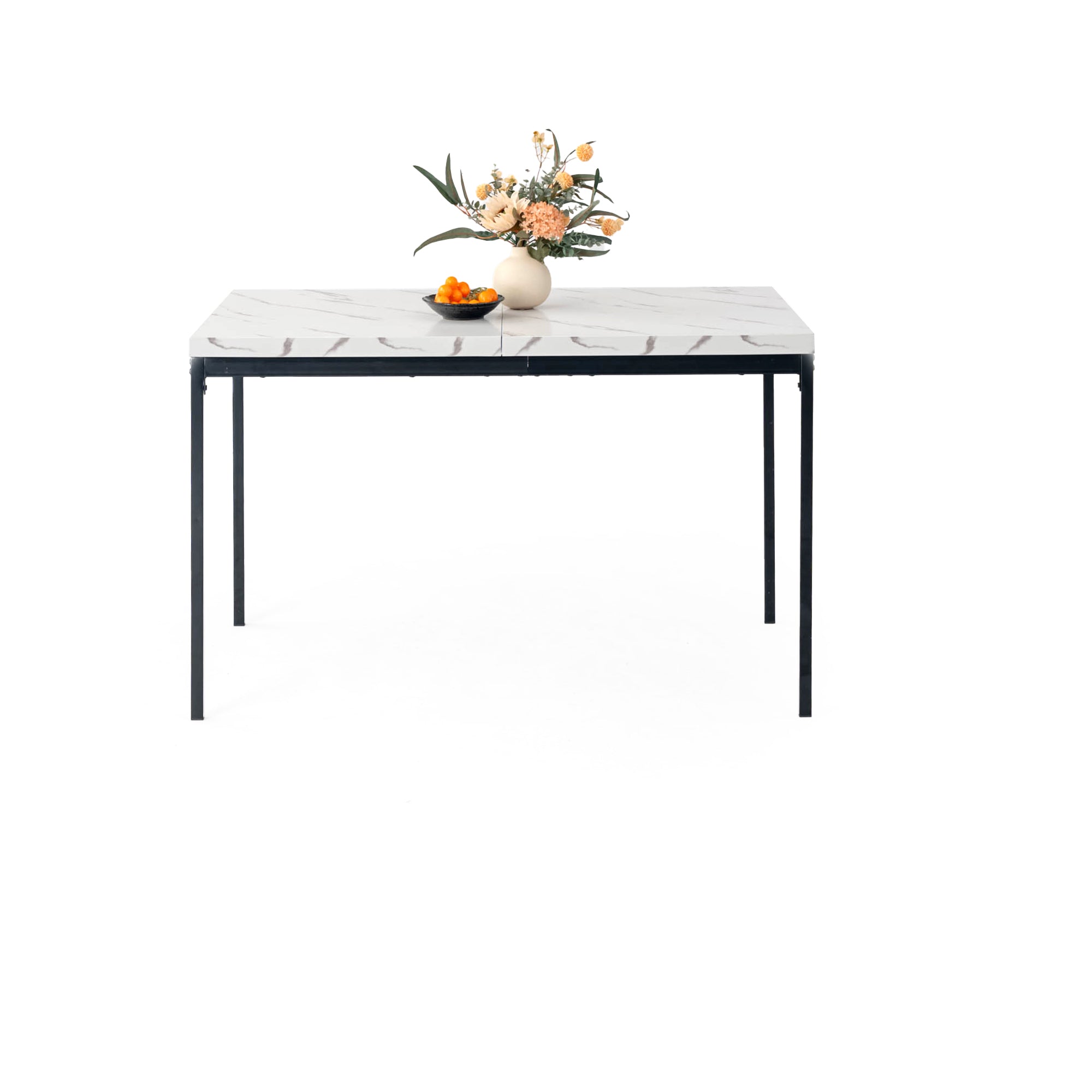Cajon Modern Dining Table with Honeycomb Core Top and Square Tube Frame