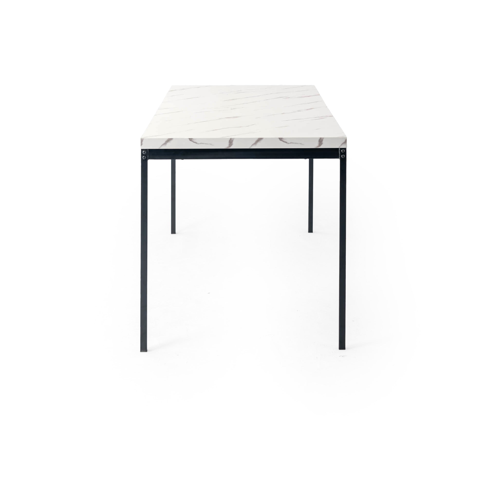 Cajon Modern Dining Table with Honeycomb Core Top and Square Tube Frame