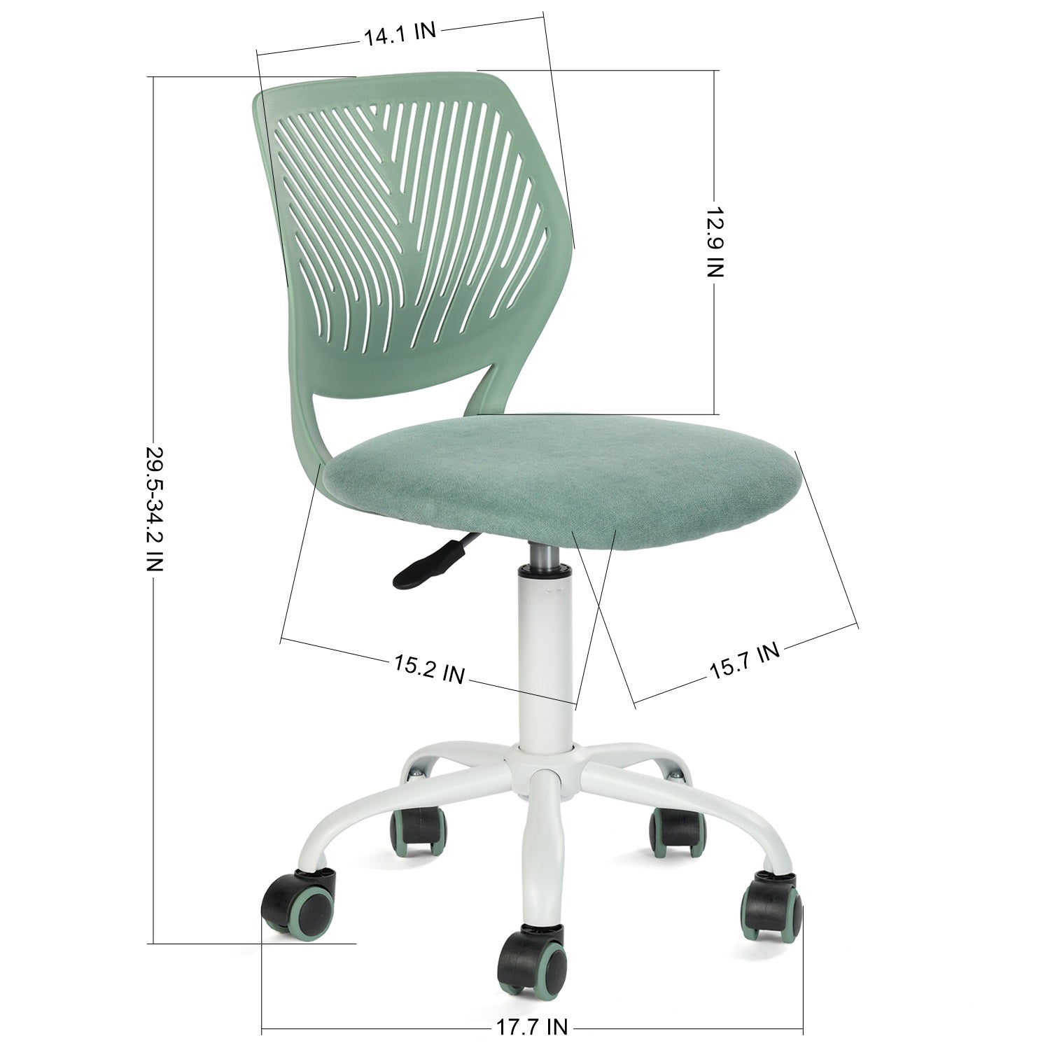 Baseline White Study Table Set with CARNATION Morandi Aqua Green Chair