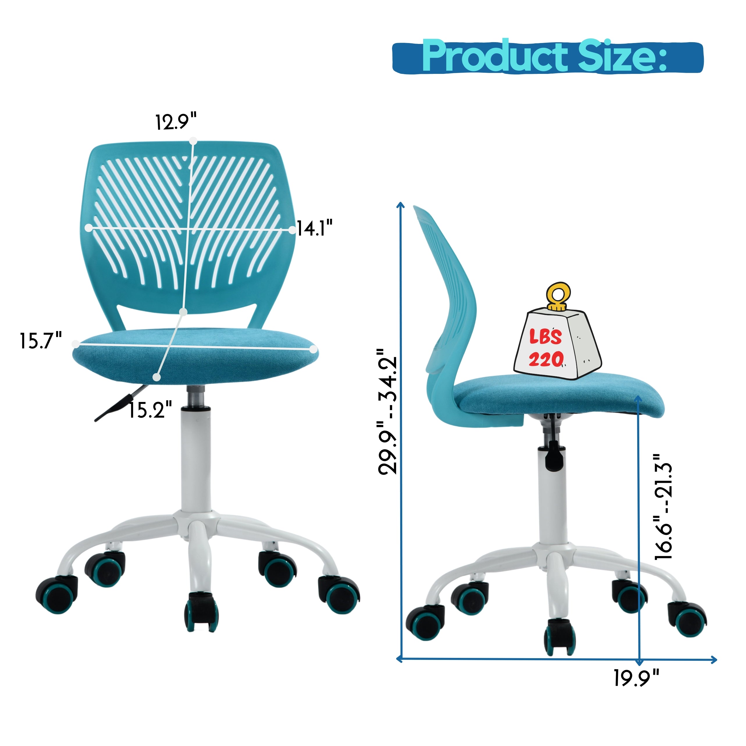 Carnation PP Backrest Office Chair - Stylish & Durable Design