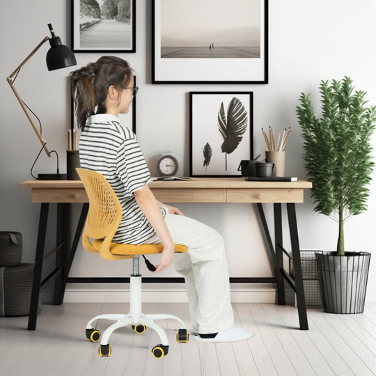 Carnation Fabric Study Chair - Morandi Colors, Ergonomic Design