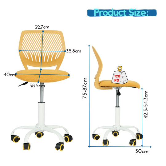 Carnation Fabric Study Chair - Morandi Colors, Ergonomic Design