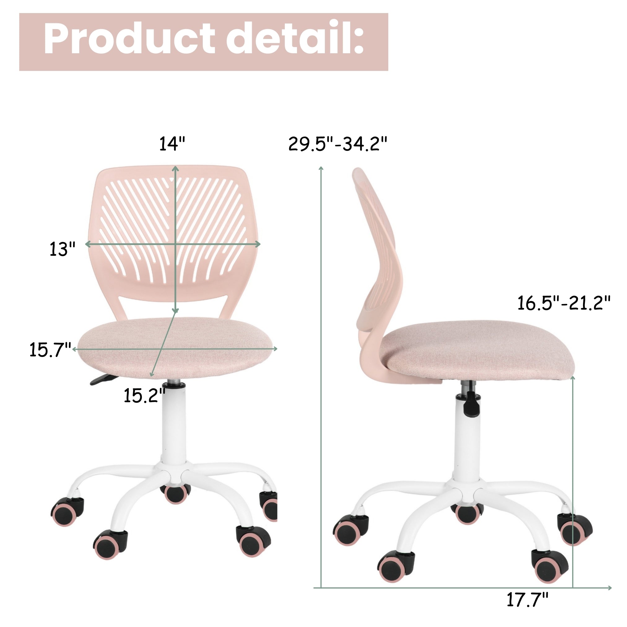 Baseline White Study Table Set with CARNATION Malmonew Pink Office Chair