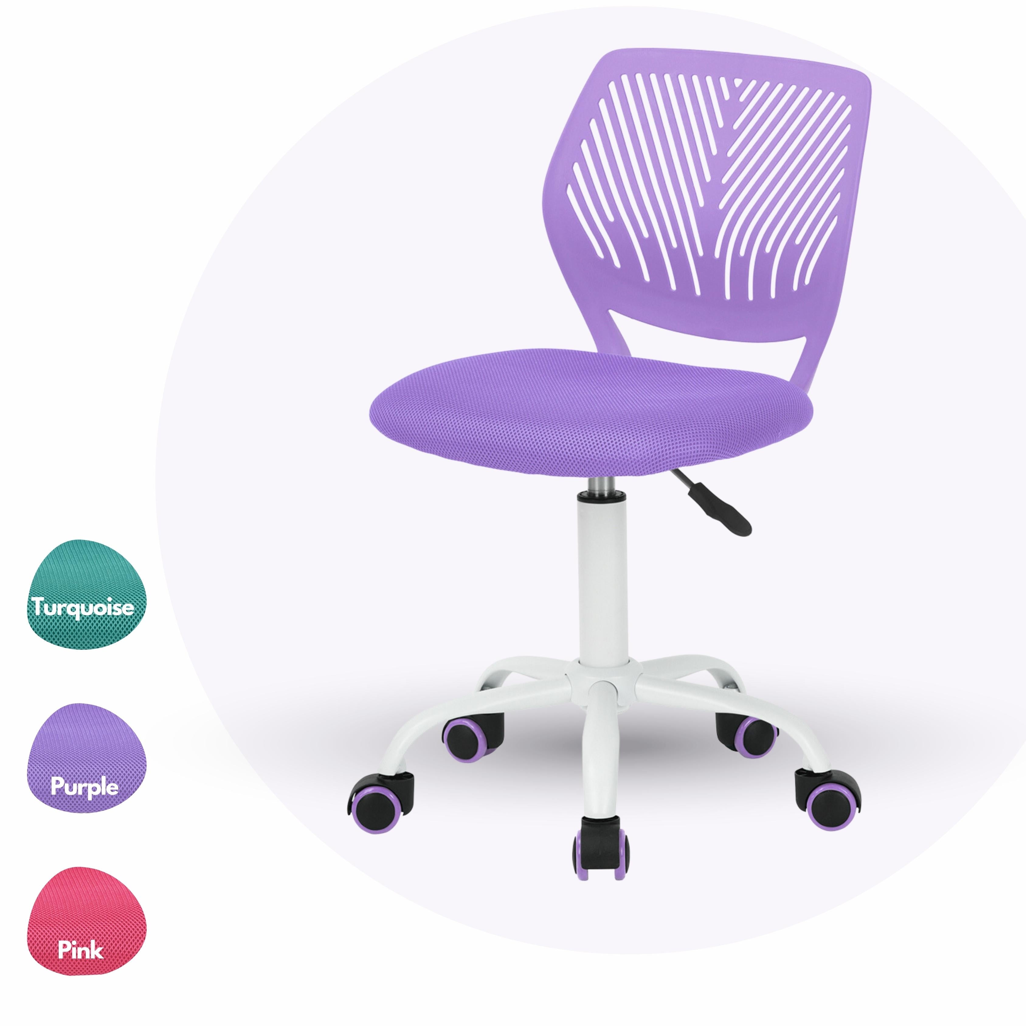 Homy Casa Carnation Purple Office Chair with Height Adjustable