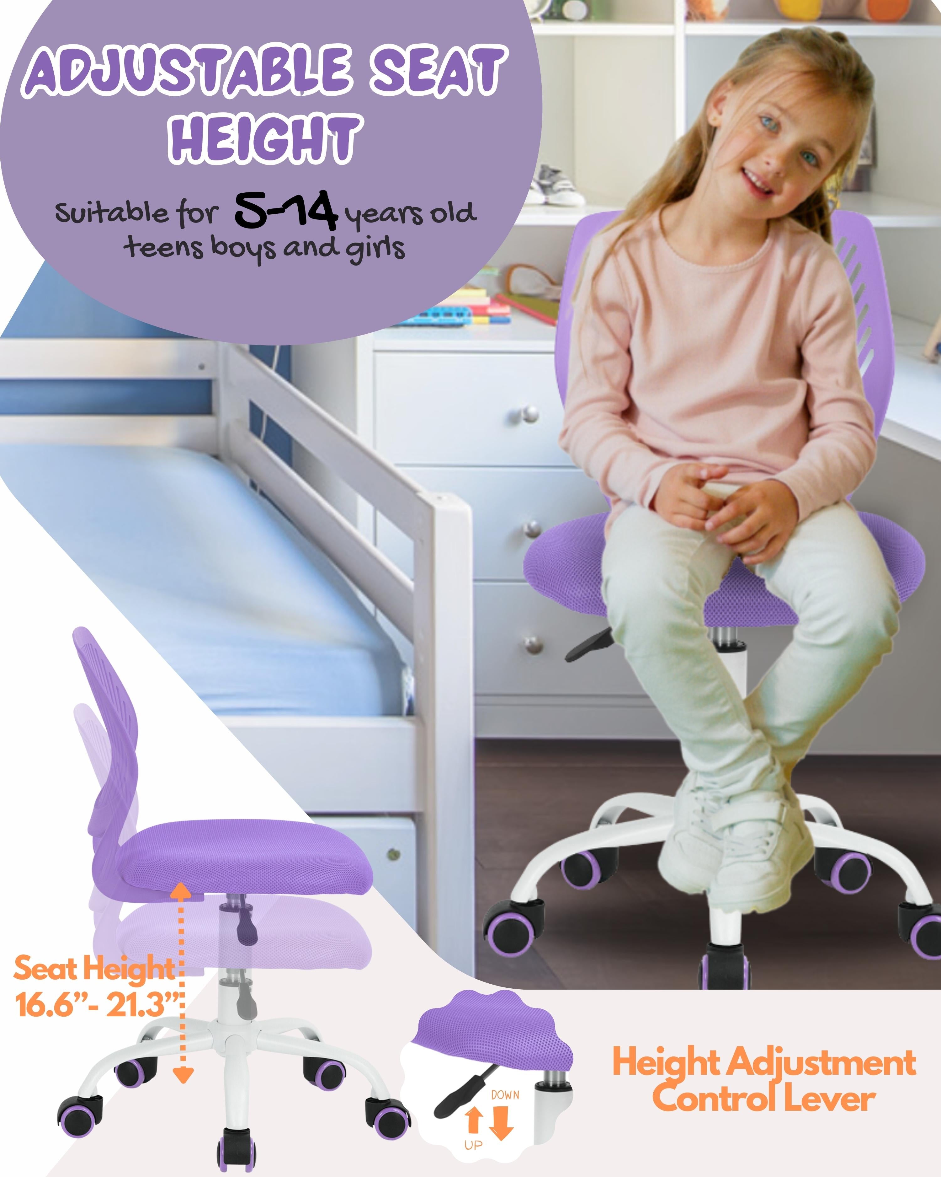 Carnation PP Backrest Office Chair - Stylish & Durable Design