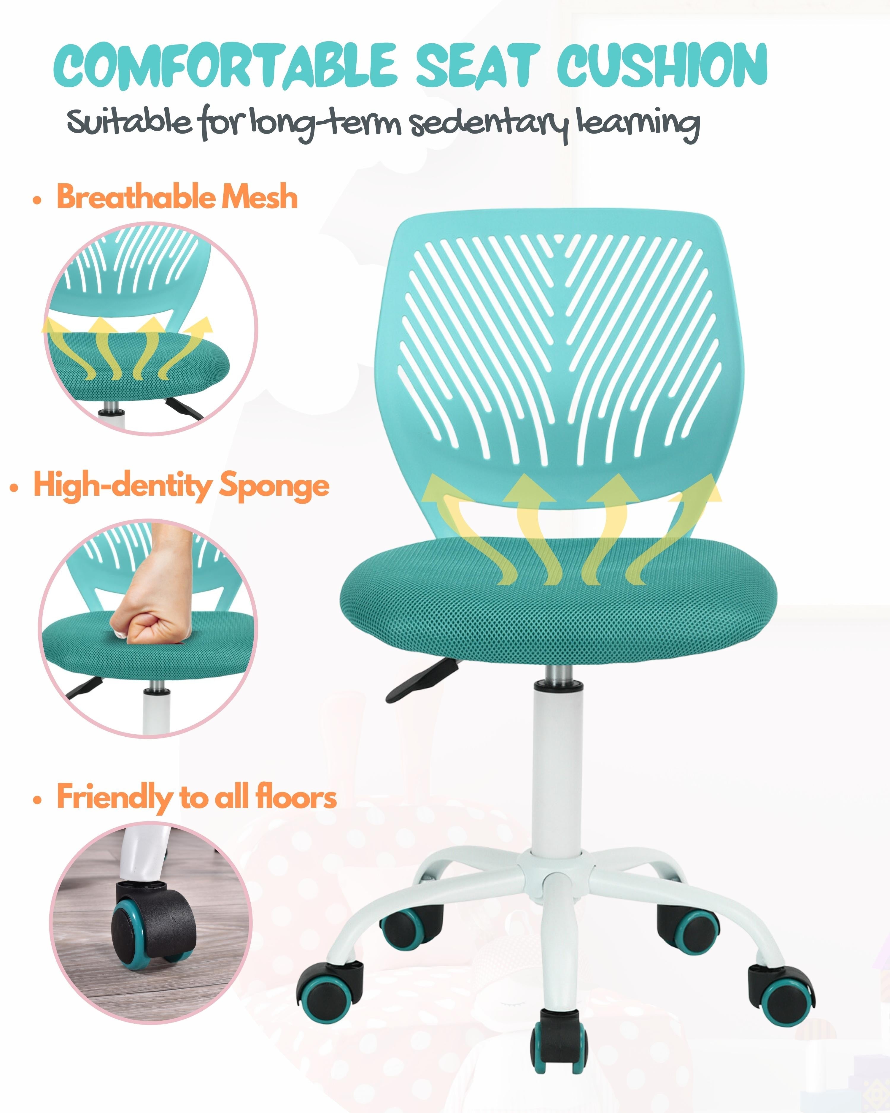 Carnation PP Backrest Office Chair - Stylish & Durable Design